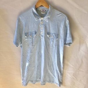 Lucky Brand Polo Shirt Blue Size Large